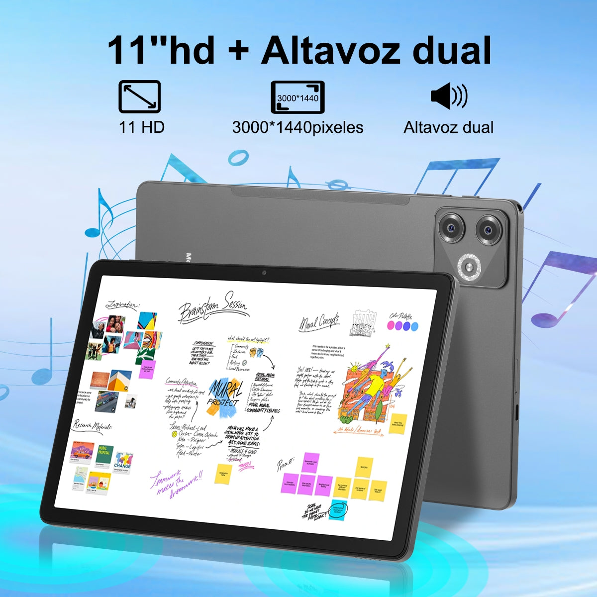 Rikkai X7 Tablet 11", Android 15, 16GB RAM 256GB ROM, Wi-Fi 8000mAh Battery, 3000x1440 HD IPS Touchcreen Display, Bluetooth5.0