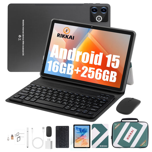 Rikkai X7 Tablet 11", Android 15, 16GB RAM 256GB ROM, Wi-Fi 8000mAh Battery, 3000x1440 HD IPS Touchcreen Display, Bluetooth5.0