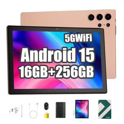 Tableta S25 de 10.1", Android 15, 16 GB de RAM, 256 GB de almacenamiento expandible hasta 1 TB, pantalla táctil IPS HD de 3000 x 1440, batería de 8800 mAh, Bluetooth 5.0