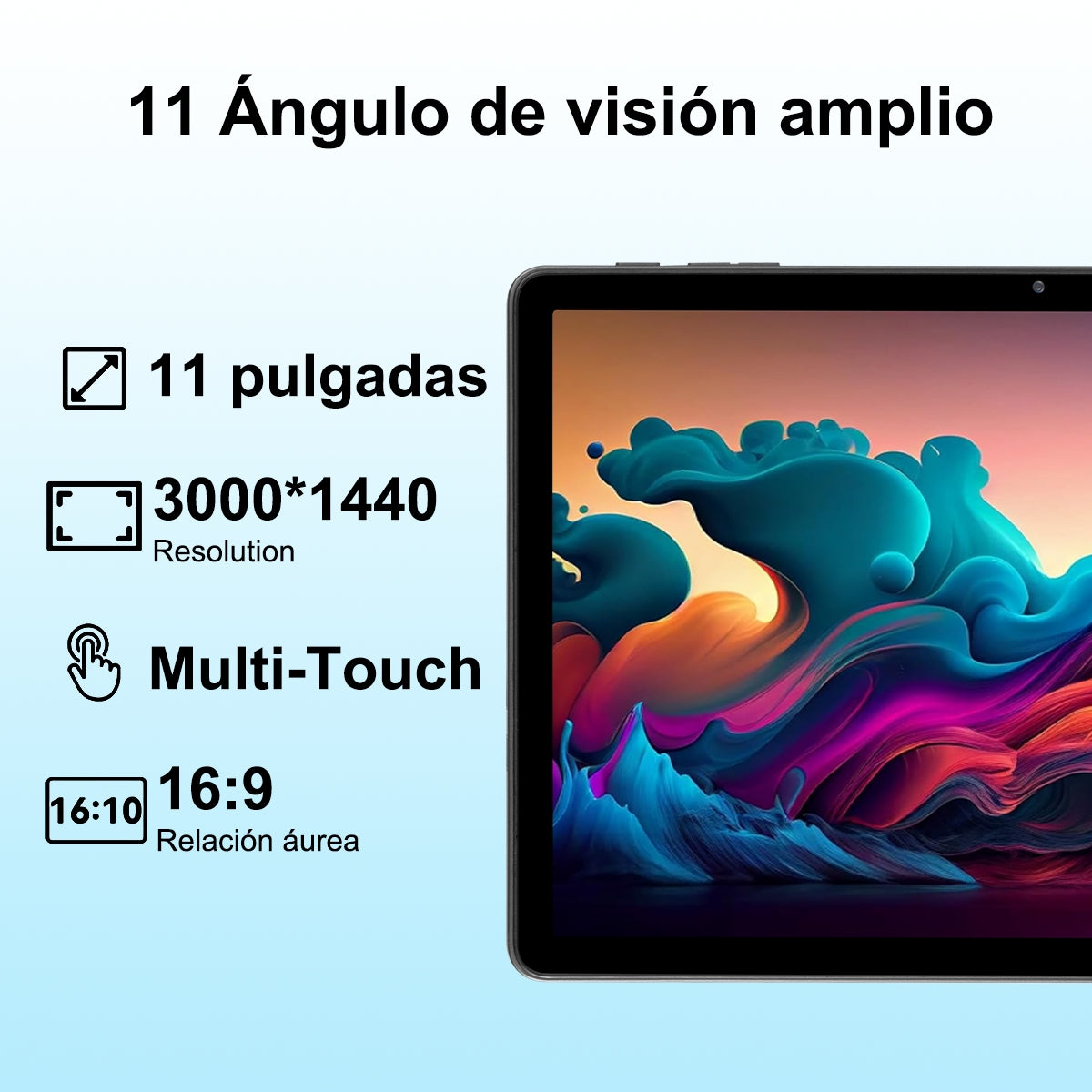 Rikkai X7 Tablet 11", Android 15, 16GB RAM 256GB ROM, Wi-Fi 8000mAh Battery, 3000x1440 HD IPS Touchcreen Display, Bluetooth5.0